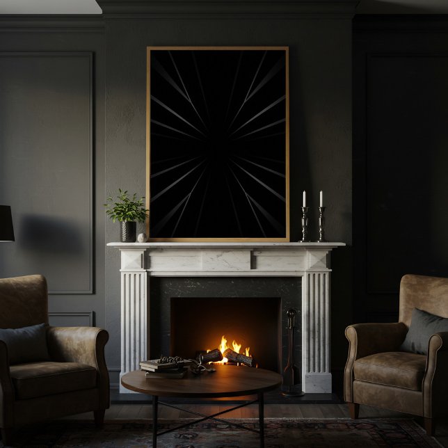 Radial Dark Abstract Canvastryck (Skapare uppladdad)