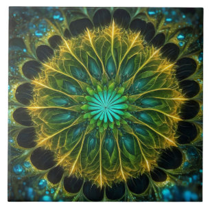 Radial Foliage Abstrakt Kakelplatta