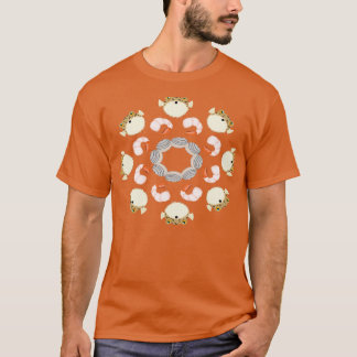Radial Puffer Food Mönster T Shirt