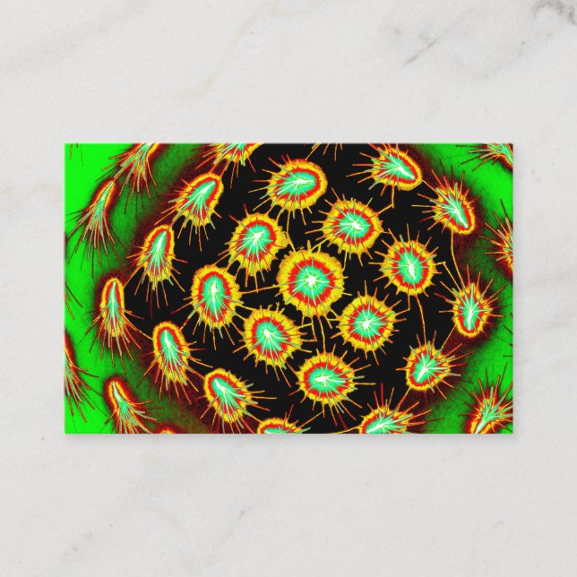 Radial Spike Burst – Signature Business Card Visitkort (Framsida)