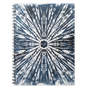 Radialmotif för Indigo Bläck Anteckningsbok