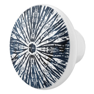 Radialmotif för Indigo Bläck Knopp