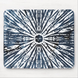 Radialmotif för Indigo Bläck Musmatta