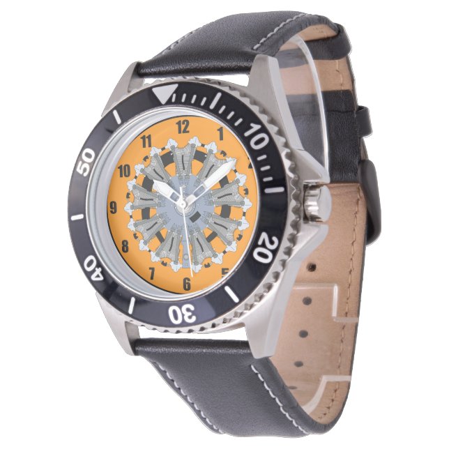 Radialmotor Se 9-cylinder Armbandsur (Vinklad)