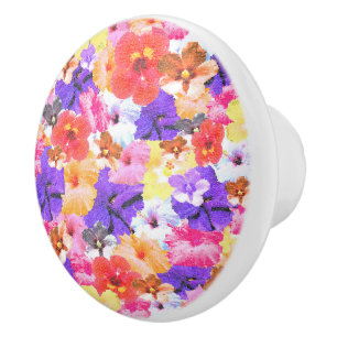 "Radiance in Bloom: Hibiscus in Stached Glass Knopp