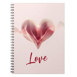 Radiant Abstract Heart of Love Anteckningsbok