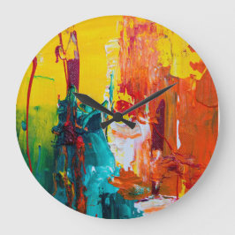 Radiant Abstrakt Akrylväggkonst Stor Klocka