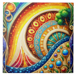 Radiant Abstrakt Art Kakelplatta