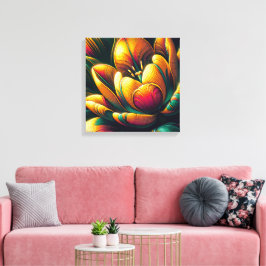 Radiant Abstrakt Tulip Bloom Canvastryck