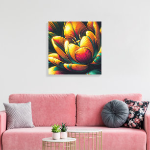 Radiant Abstrakt Tulip Bloom Canvastryck