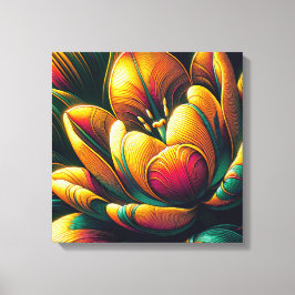 Radiant Abstrakt Tulip Bloom Canvastryck