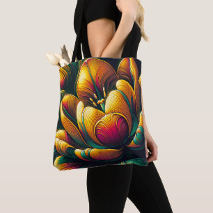 Radiant Abstrakt Tulip Bloom Tygkasse