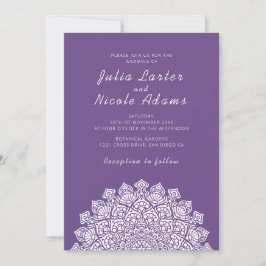Radiant Airy Crescent Moon Mandala Wedding Inbjudningar