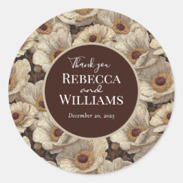 Radiant Anemones Garden Garden Wedding Runt Klistermärke