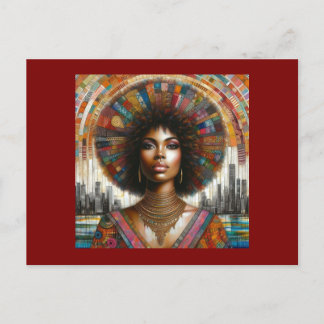 Radiant Beauty: Stunning African American Women Helg Vykort