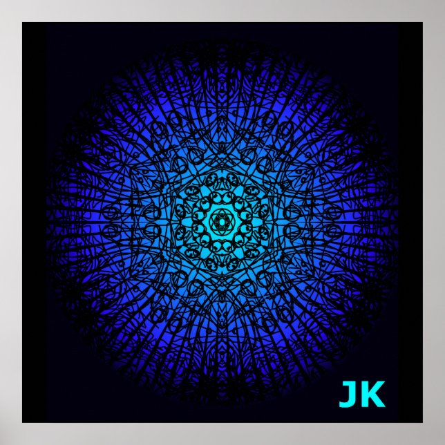 Radiant blå poster (Framsidan)