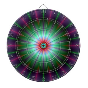 Radiant blommande Dartboard Piltavla
