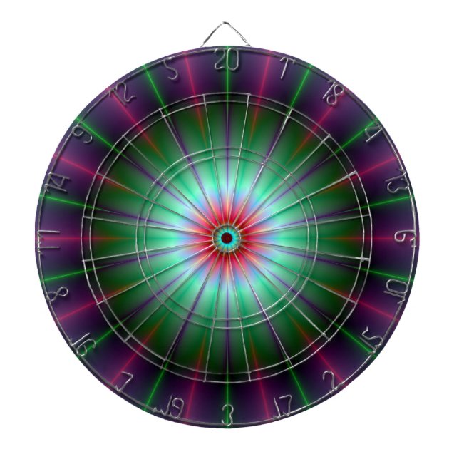 Radiant blommande Dartboard Piltavla (Framsidan)