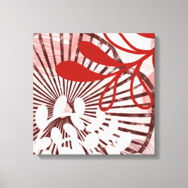 Radiant Bloom – Abstract Botanical Geometry Art Canvastryck