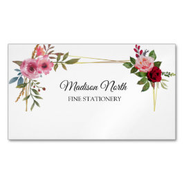 Radiant Bloom | AFFÄRSKORT BLOMMIGT Magnetiska Visitkort