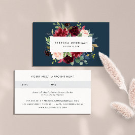 Radiant Bloom | Blommigt för flottan och Burgundy Tidsbeställning Kort