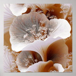 Radiant Bloom Layers – Soft Botanical Abstract #3 Poster