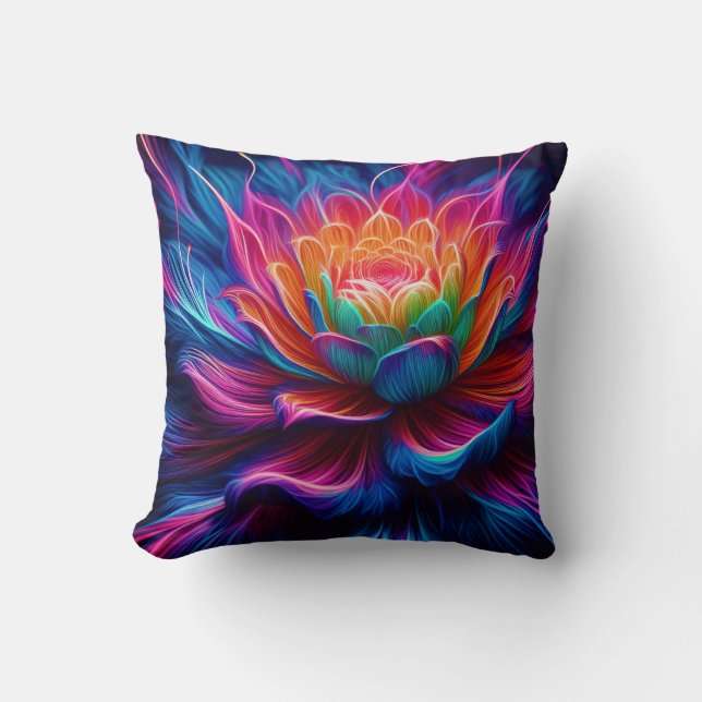 Radiant Bloom Pulse Kudde (Framsida)