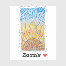 Radiant Bloom Sunflower Klistermärken