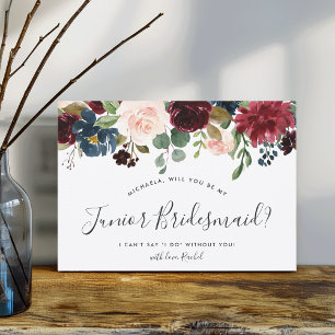 Radiant Bloom var mitt Junior Bridesmaid-kort Inbjudningar