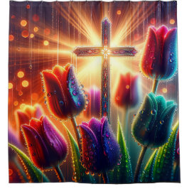 "Radiant Christian Kor: Raindrops on Tulips"