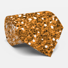 Radiant Copper Guld Glitter Shimmer Neck Tie Slips