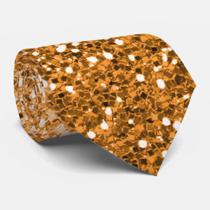 Radiant Copper Guld Glitter Shimmer Neck Tie Slips