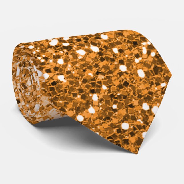 Radiant Copper Guld Glitter Shimmer Neck Tie Slips (Rullad)