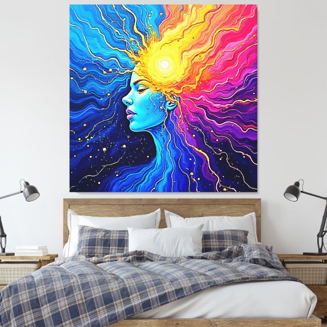 Radiant Cosmic Mind Awakening Canvastryck (Insitu (sovrum))