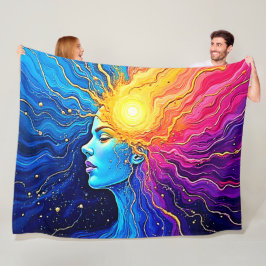 Radiant Cosmic Mind Awakening Fleecefilt