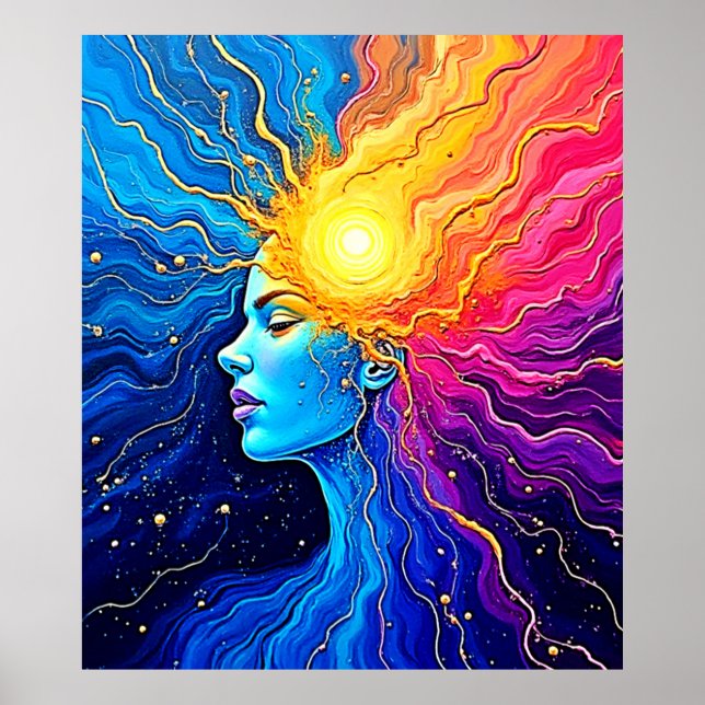 Radiant Cosmic Mind Awakening Poster (Framsidan)