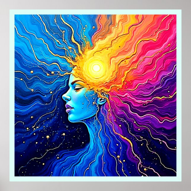 Radiant Cosmic Mind Awakening Poster (Framsidan)