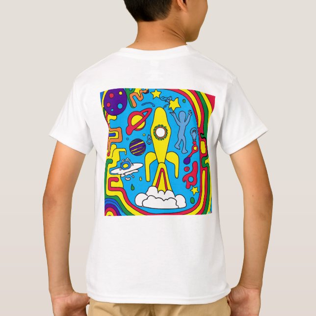 Radiant Cosmic Odyssey T Shirt (Baksida)