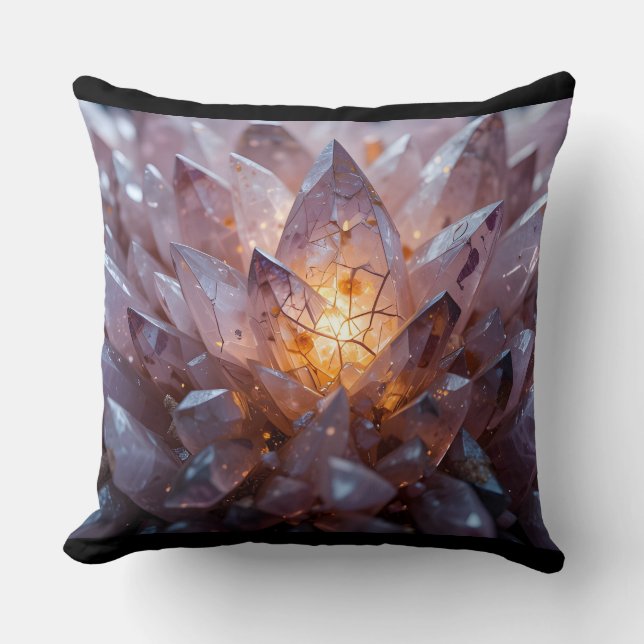 Radiant Crystal Heart Kudde (Framsida)