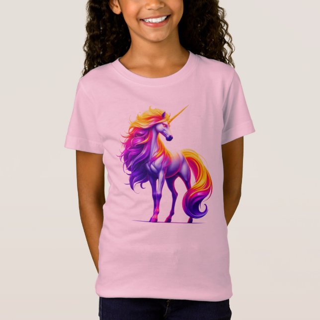 Radiant Dreamer Majestic Unicorn T Shirt (Framsida)