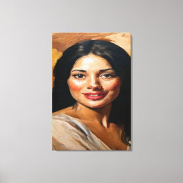 Radiant Elegance:Classic Impressionist Style Woman Canvastryck