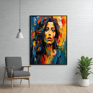 Radiant Expressionist Porträtt Art Poster