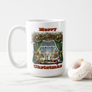 Radiant Festive Window-Visning Kaffemugg