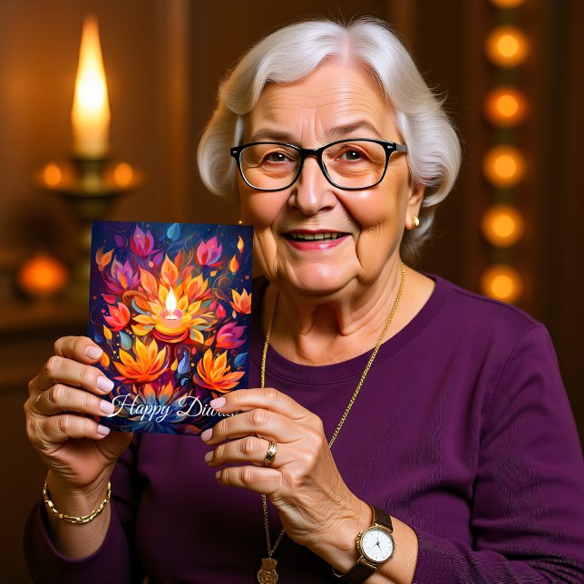 Radiant fixerande blodkroppar vykort (Radiant Festive Blooms Postcard)