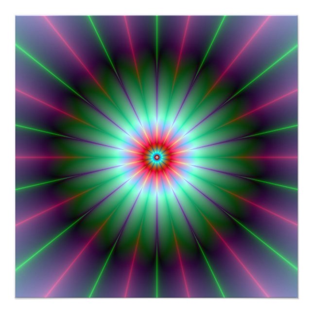 Radiant Flower Fototryck (Framsidan)