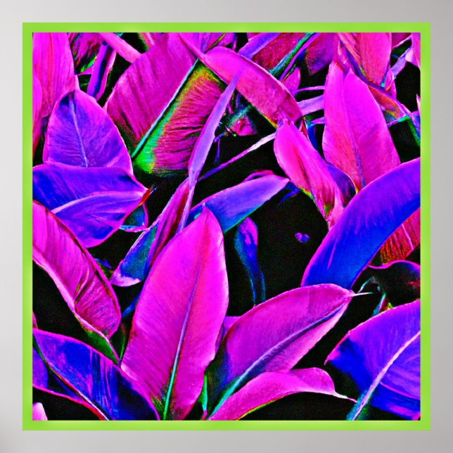 Radiant Foliage Elegance Mönster Poster (Framsidan)