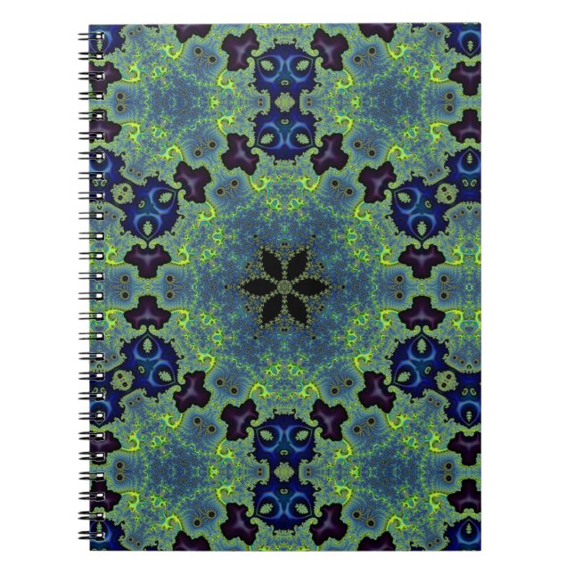 Radiant Fractal Symphony Anteckningsbok (Framsidan)