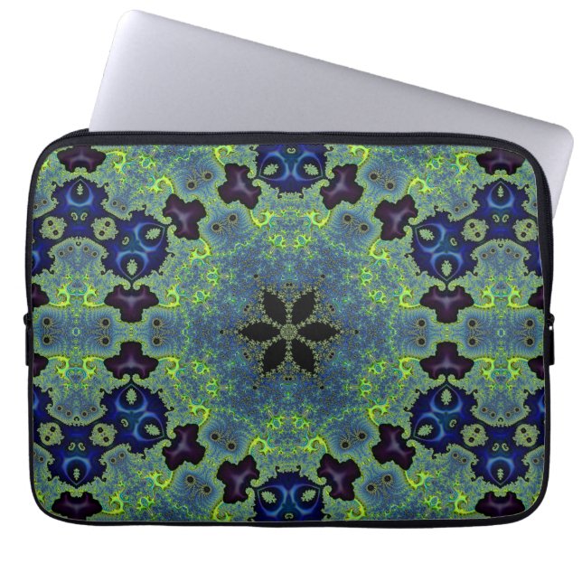 Radiant Fractal Symphony  Laptop Fodral (Framsidan)