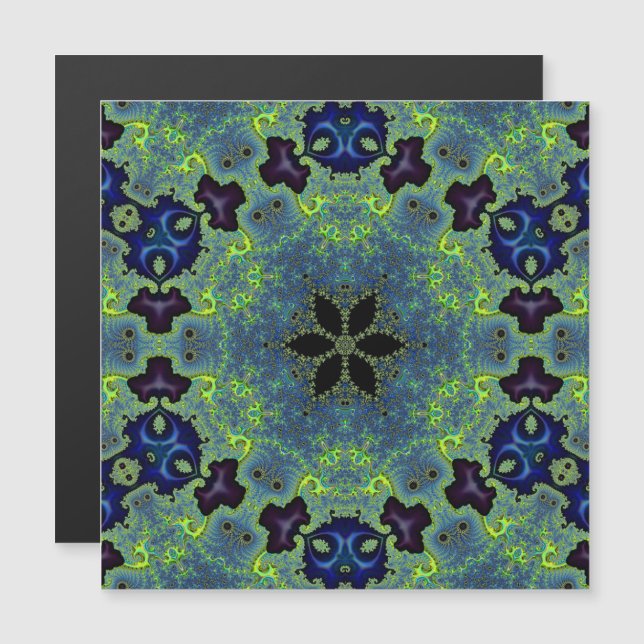Radiant Fractal Symphony Magnetic Card (Fram/baksida)