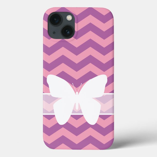 Radiant Frosted Orchid Chevrons with Butterfly (Baksida)